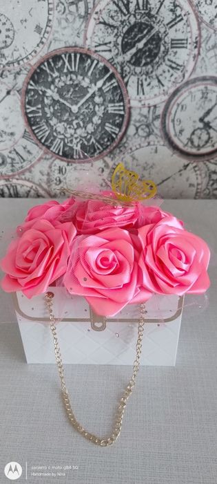 Сатенени рози -ръчно изработени