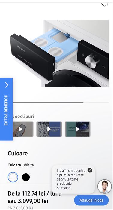 Masina de spalat samsung noua cu garantie