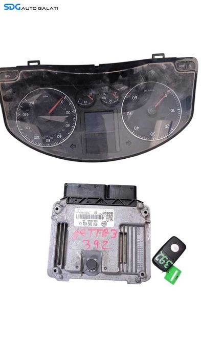 Kit Pornire ECU Calculator Motor Bosch Ceas Ceasuri Bord CIP Cheie Cheie Imobilizator Volkswagen Jetta 3 1.9 TDI BXE BKC 2005 - 2010 Cod 03G906021KH 0281013226 [M8394]