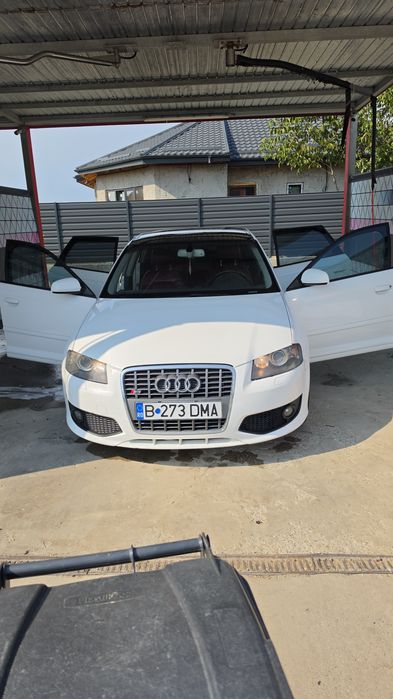 Vând Audi A3 Sportback 2.0 TDI (BMM) 140 CP Euro 4 - DSG - Piele Roșie - Trapă Panoramică - Jante R17
