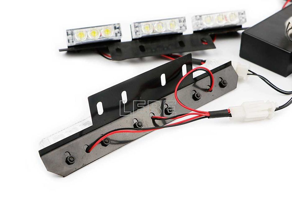 Stroboscoape auto galbene cu led 6 module