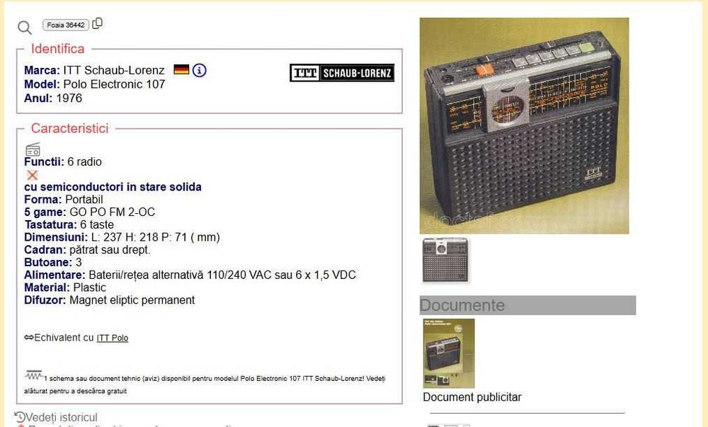 smart ITT SCHAUB-LORENZ POLO electronic 107 radiomuseum 1976