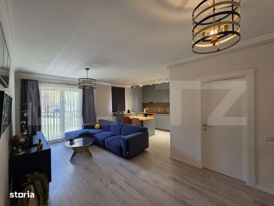 Apartament 3 camere, 73 mp utili, LUX, Bloc nou, Zona centrala, La ch — fotografia 3