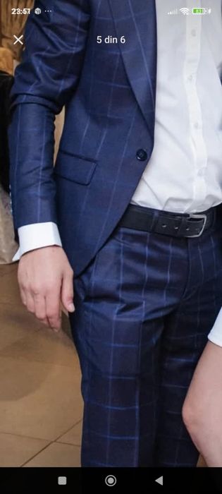 Costum barbati , purtat o singura data