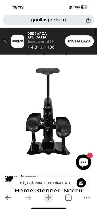 Home Stepper, Negru Gorilla Sports nou made in Germany pre 450 lei