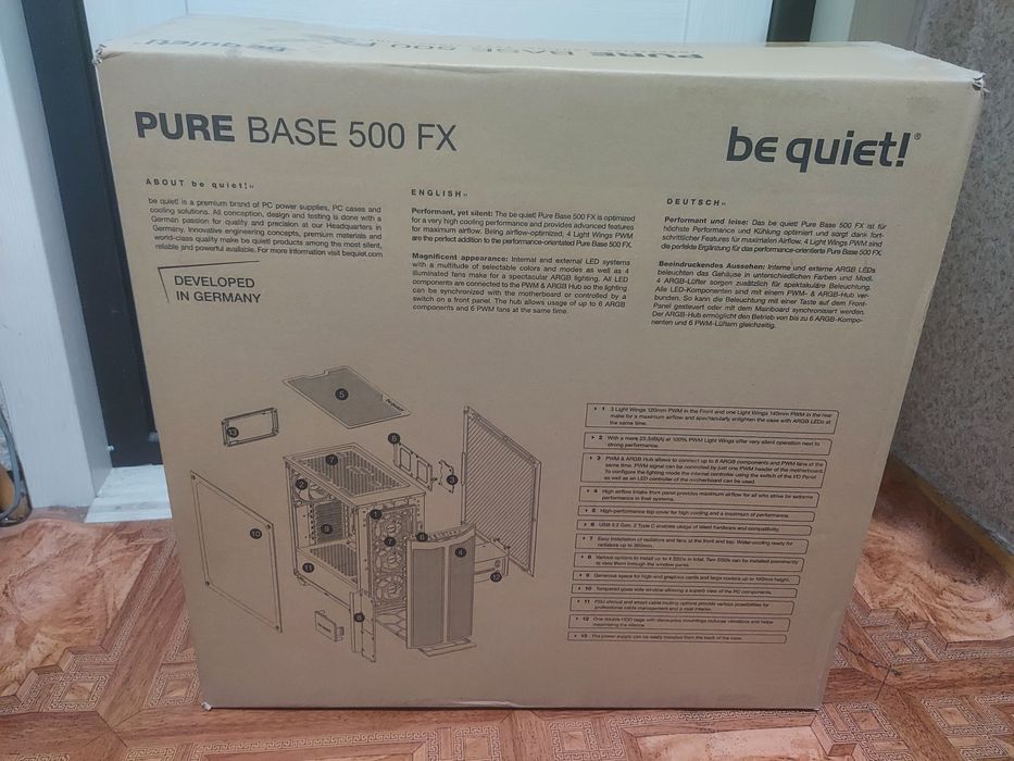 Продам корпус  be quiet pure base 500 fx