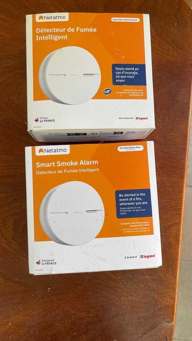 Detector fum inteligent Netatmo, baterie cu durată de viață de 10 ani, alarmă de incendiu fără unitate de control pentru automatizarea casei