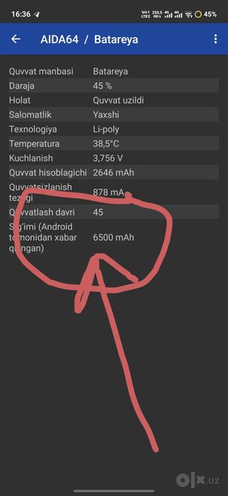 Vivo x200 fe bezkarobka 45 sikl yangiday