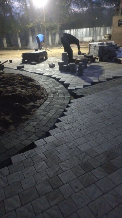 Укладка брусчатки