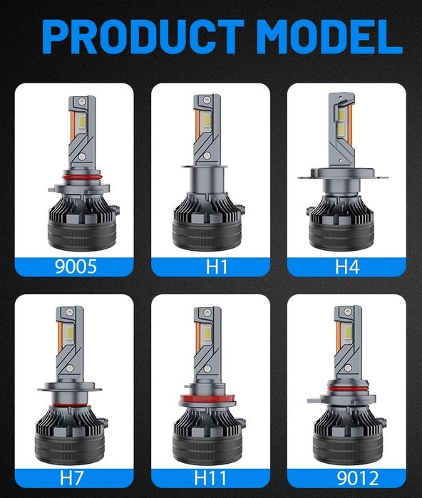 Set Becuri Led 600W 60000LM H1 H4 H7 H8 H9 H11 HB3 HB4 6000K Canbus