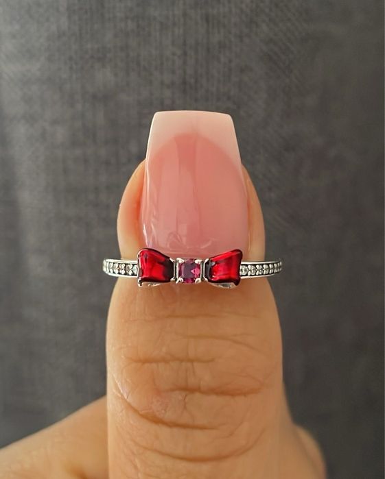 Pandora кольцо+колье серебро 925 оригинал