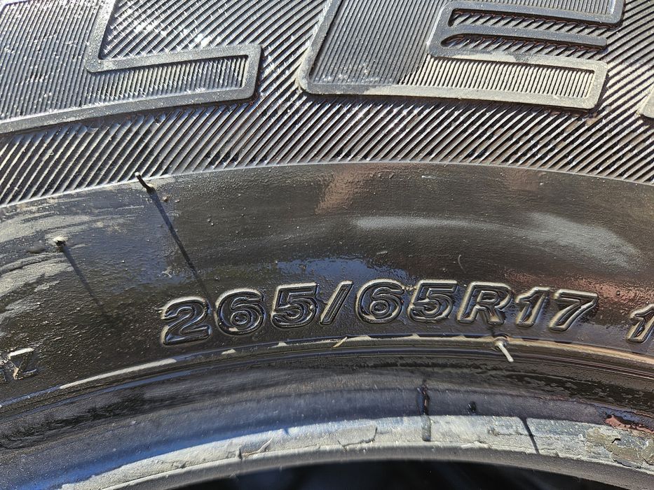 Шины 265 65 R17 Бриджстоун