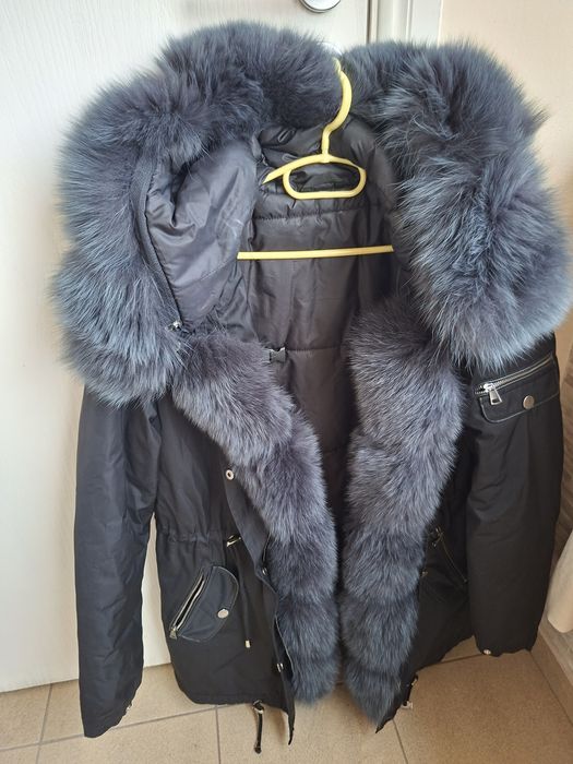 Палто-парка с естествена лисица