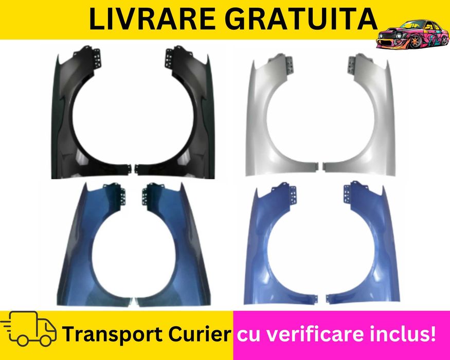 Aripi fata Negru Gri Albastru Rosu Verde Maro Auriu Bej Volkswagen Passat B6 2005-2010 VOPSITE TU Alegi culoarea