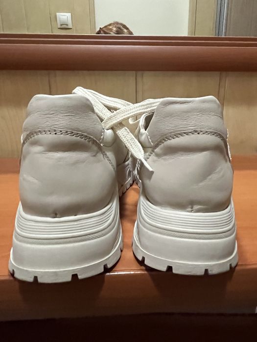 Нови кожени маратонки естествена кожа Mona Lisa