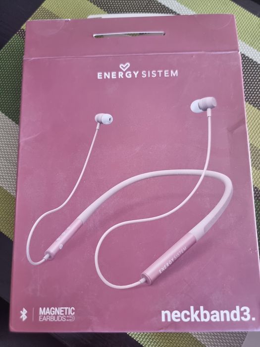 Casti ENERGY SISTEM Neckband 3, Bluetooth, In-Ear, Microfon, roz gold