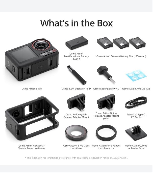 Dji osmo action 5 pro adventure combo camera kamera action