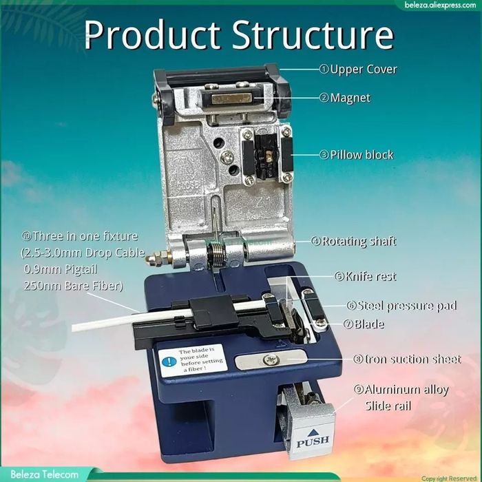 Cleaver Ghilotină fibră optică