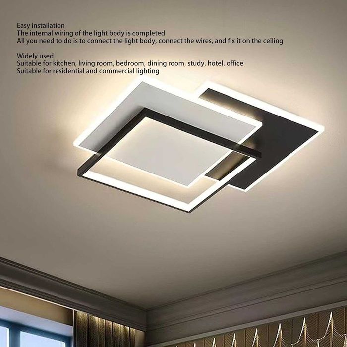 Модерна ЛЕД LED таванна лампа, полилей 3 цвята дистанционно 217