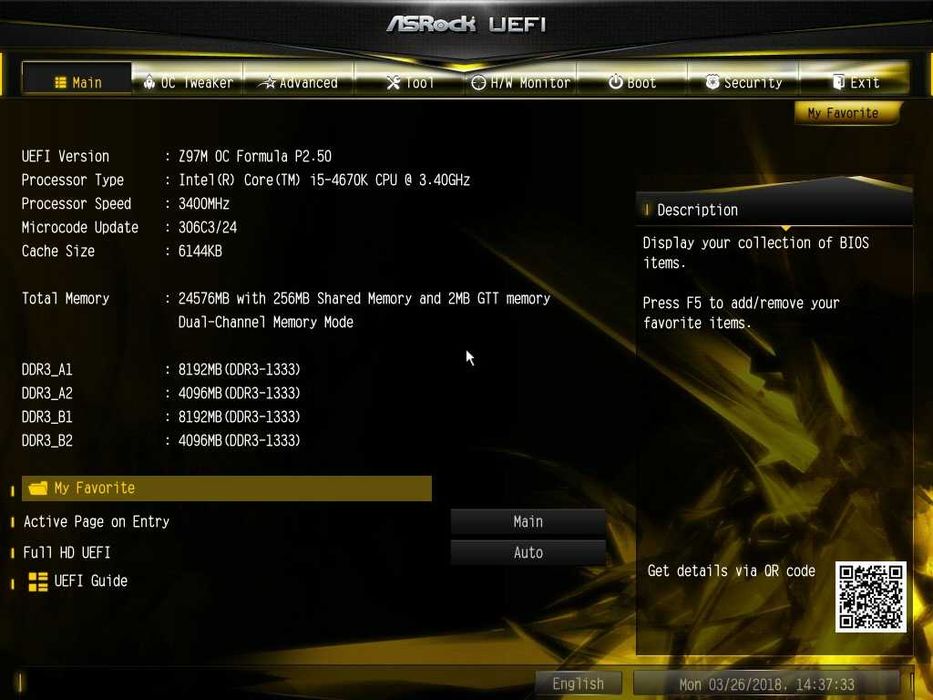 Дъно Дънна платка AsRock Z97M OC Formula 1150 DDR3 OVERCLOCK