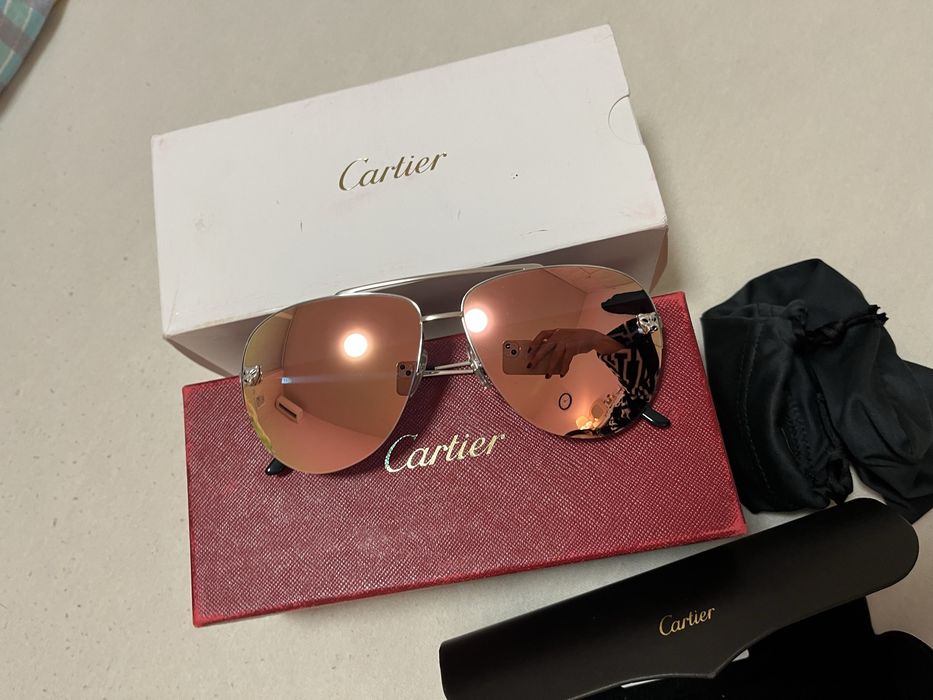 cartier очила оригинал авиатор огледални