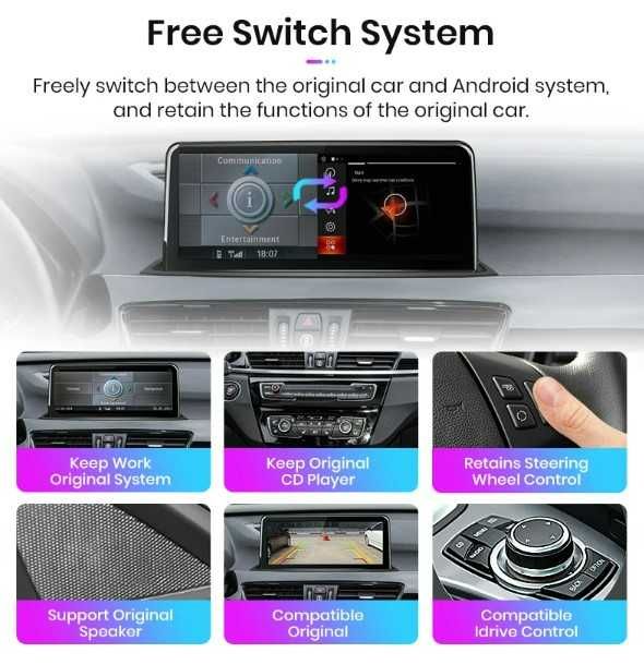 Navigatie Android 12  dedicata BMW X1 F48 , Carplay Wireless