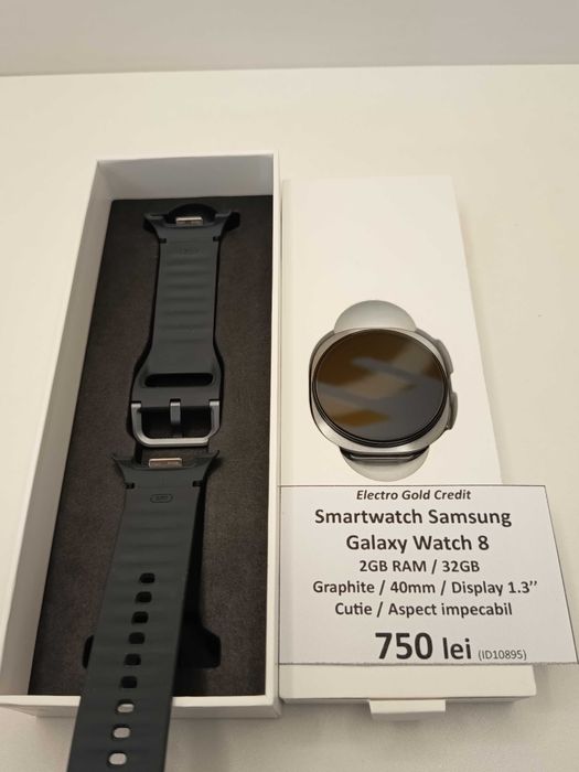 Samsung Galaxy Watch 8 Graphite/40mm/Bluetooth/WiFi/GPS/Stare impecabila! ID10895