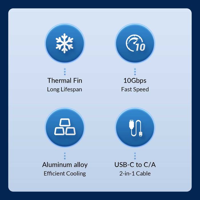 Корпус для SSD M.2 Nvme Orico BM2C3-G2 10Gbps USB 3.2 Gen2