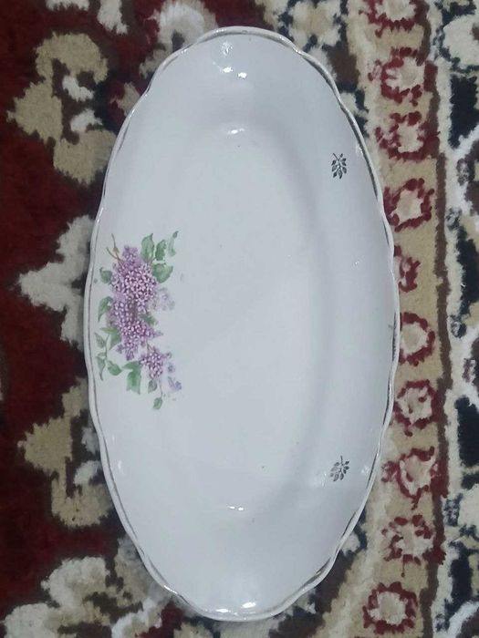 Блюдо. Сирень. Фарфор   Каростень