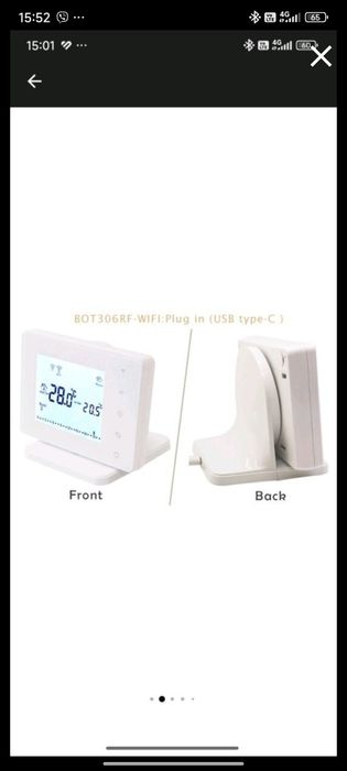Smart WiFi термостат Beok BOT306RF-WIFI-NR