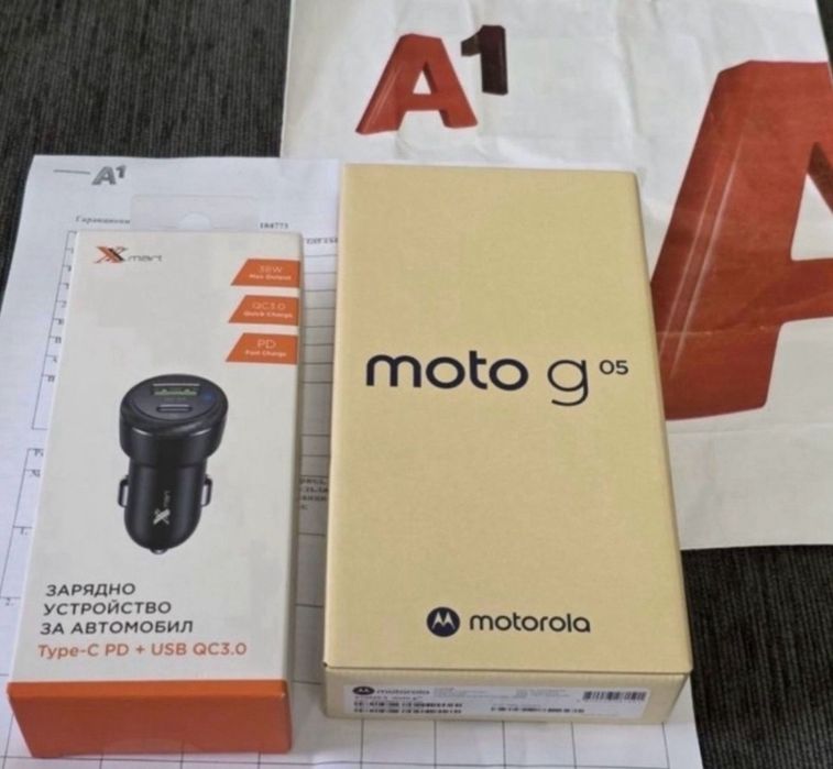 ***ЗАПЕЧАТАН 64GB Motorola g05 Гаранция A1 2027 Green | Зелен