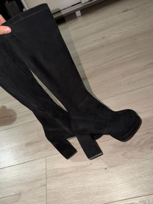 Сапоги батфорты черный цвет