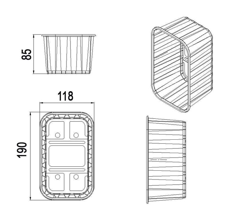 Caserole fructe si legume fara capac perforate