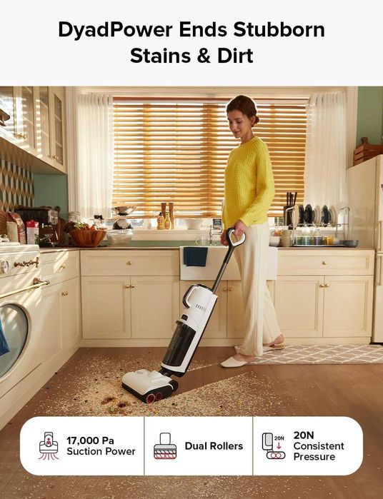 Вертикална прахосмукачка 5в1 Roborock Dyad Pro Combo