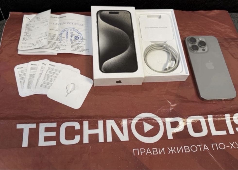 512GB iPhone 15 Pro 5G Technopolis Гаранция до 2025 г. Natural