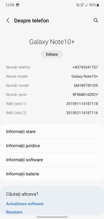 Samsung Galaxi note 10+  Ca și nou