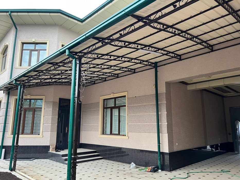 Навес решотка перила ограждения лексан металлоконструкция