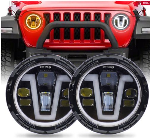 Faruri cu lupa si Angel Jeep Wrangler Land Rover Toyota Land Cruiser