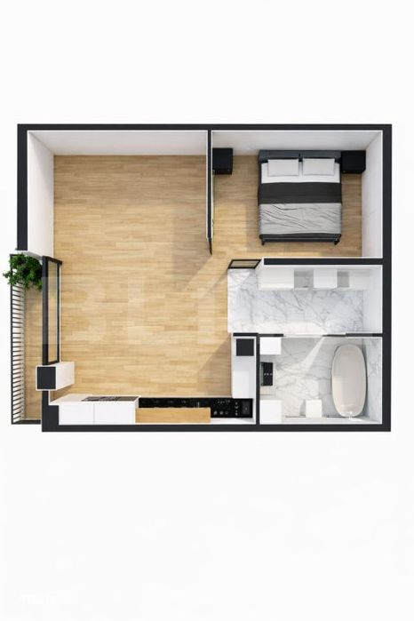 Apartament 42 mp, et 2, incalzire pardoseala, lift, parcare, privelist — fotografia 1