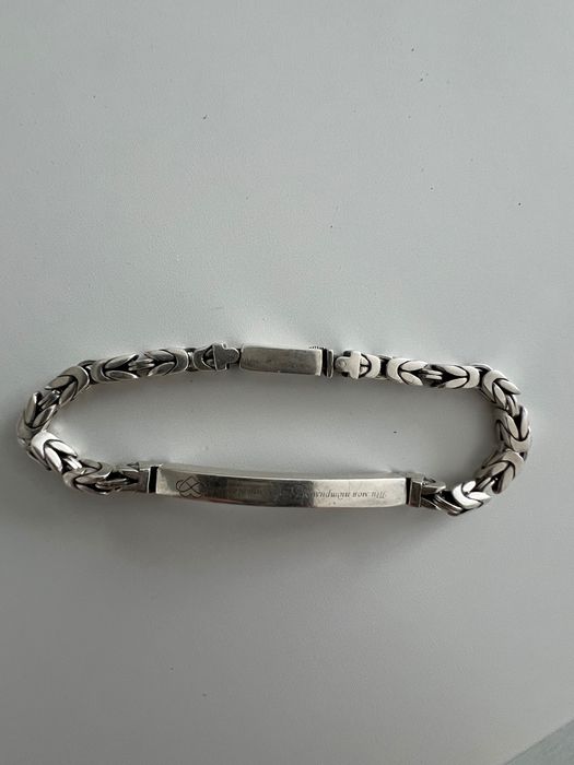 Brățară din argint pentru bărbați, model „Zale Bizantine” (20 cm, 22 g)