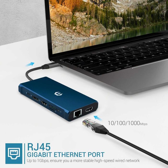 BIGBIG WON 12 в 1 USB C хъб, USB C докинг станция, USB C адаптер