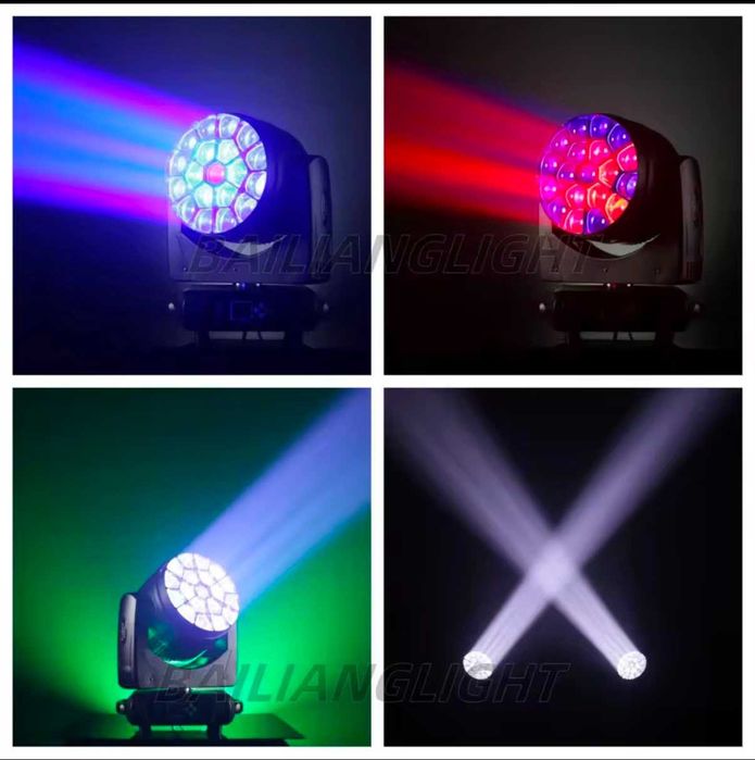 Moving Head Wash 19x40 Bee Eye Beam 7R lumini Dj scena NOU SIGILATE