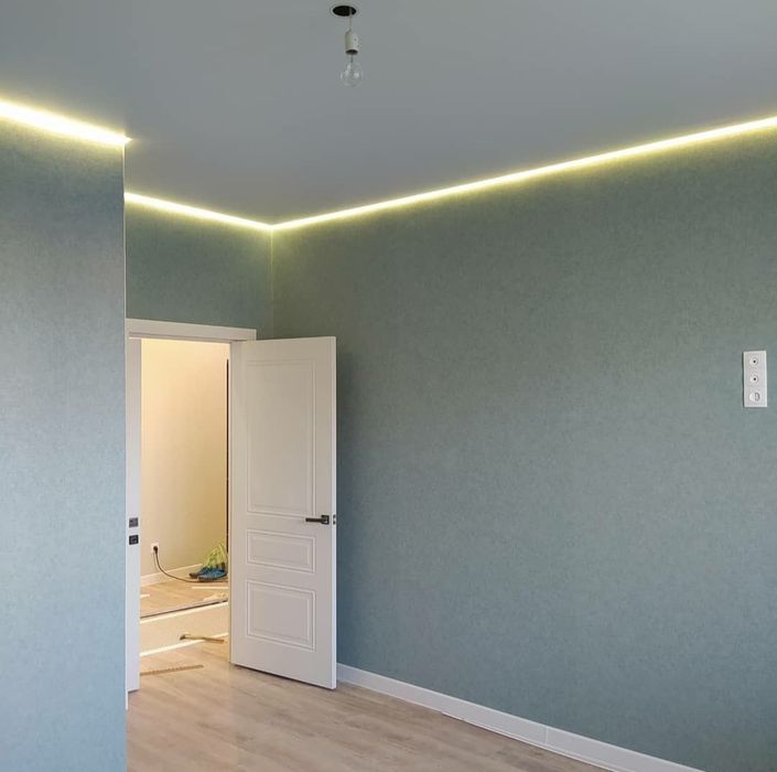 Качественная поклейка обои и галтель!