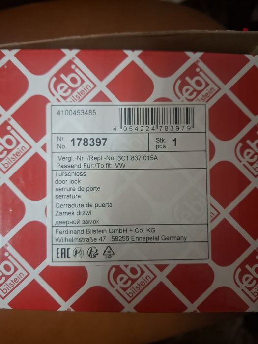 Broască ușa stânga fata FEBI 178397 Volkswagen Audi Seat Audi