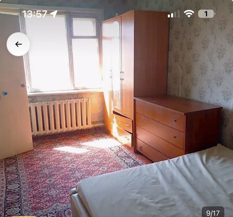 Кровать, шкаф, комод