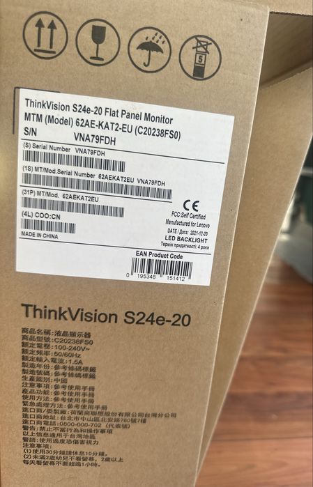 Монитор LENOVO S24E