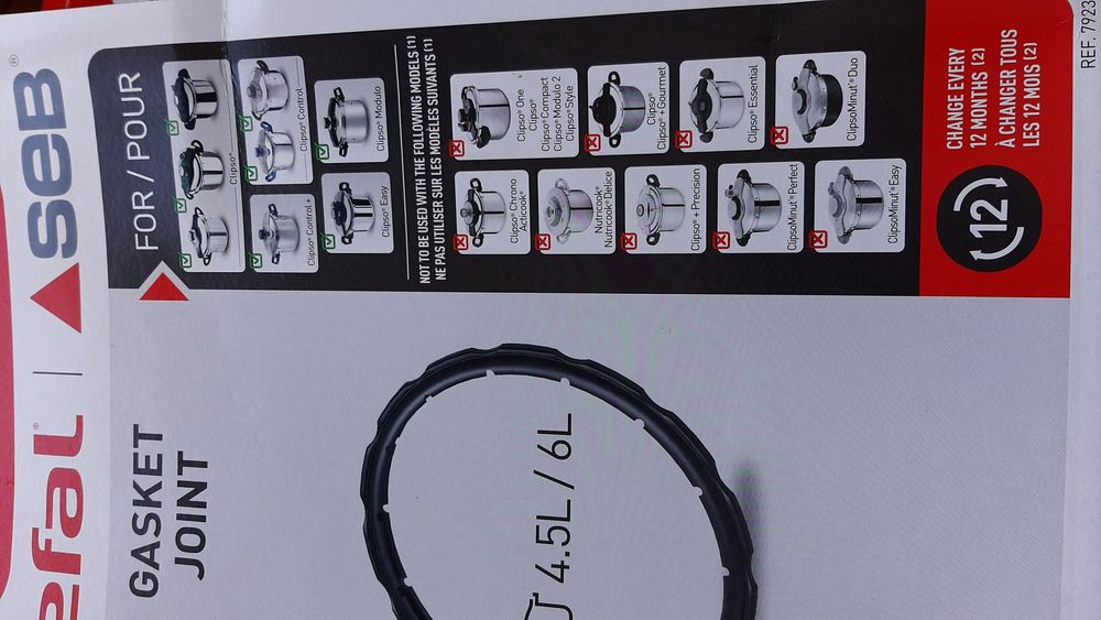 Garnitura oala sub presiune Tefal Clipso 4,5,6 ,7,5 si 8 litri 220mm