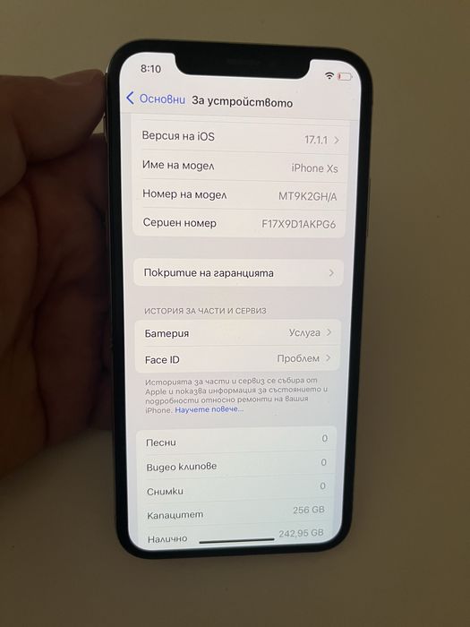 Iphone Xs 256GB БЕЗ ЛИЦЕВО