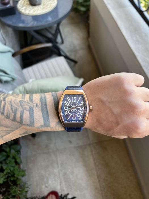 Franck Muller Vanguard Gold And Blue 44 mm
