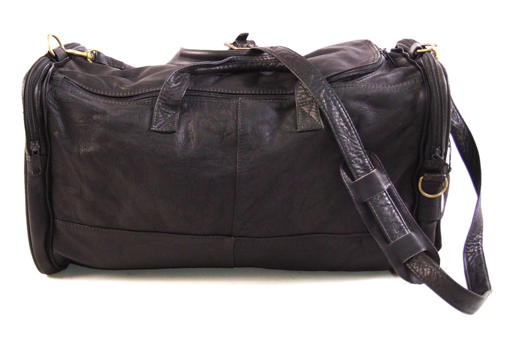 Geanta de voiaj pliabila, mare, piele naturala, Made in Columbia, NOUA